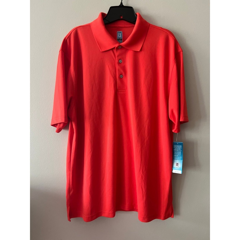 PGA Tour Orange Golf Polo XL NWT